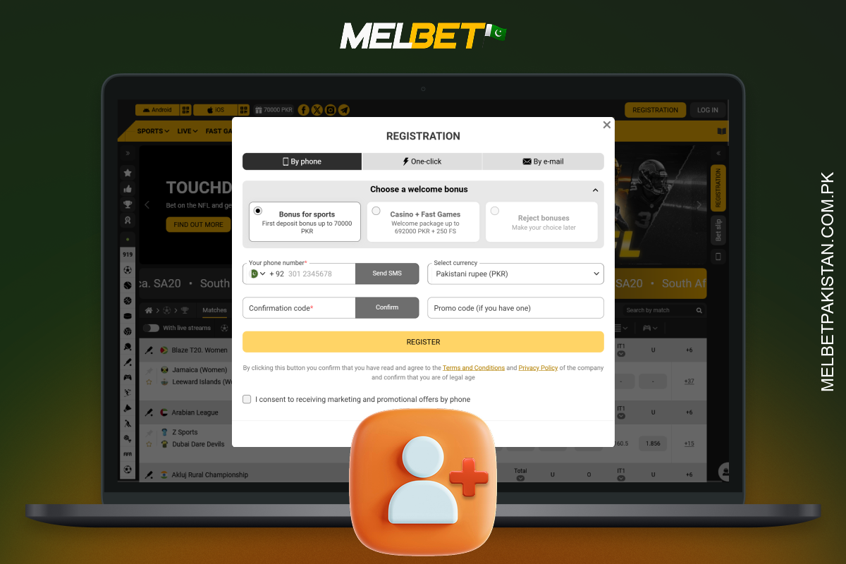 Registration with Melbet Pakistan takes just a few minutes and involves filling in basic details and selecting PKR as your currency.