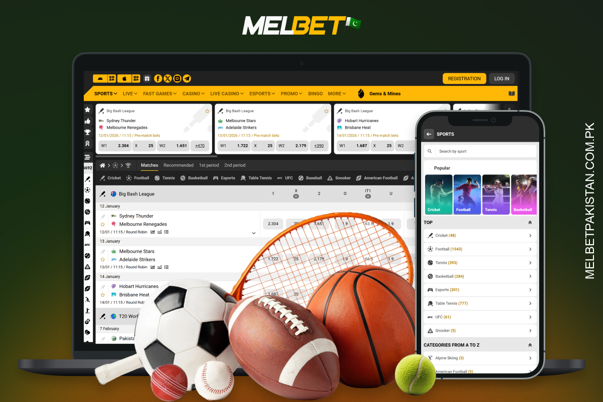 Melbet offers online betting on more than 40 sports with competitive odds, live markets, broadcasts, express bets and analytics for flexible and exciting gameplay