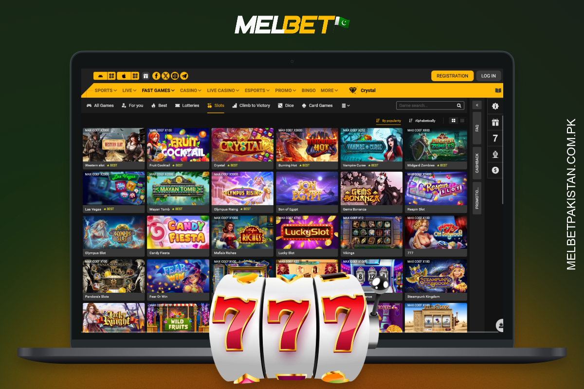 Melbet slots include over 7,000 games with popular hits, bonuses, multipliers and progressive jackpots